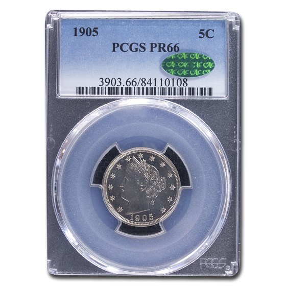 1905 Liberty Head V Nickel PR-66 PCGS CAC 1905 Liberty Head V Nickel PR-66 PCGS CAC